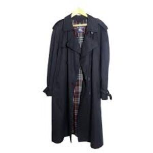 Classic Burberry Navy Trench with Nova Plaid Lining.(London) Men’s XXL